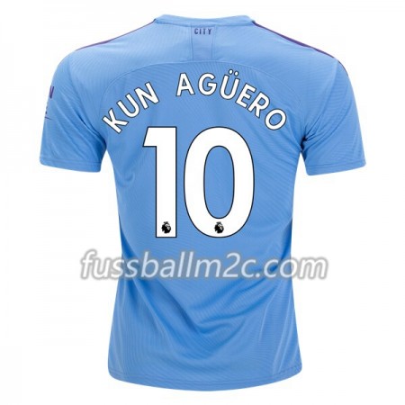 Fußballtrikots Manchester City Kun Aguero 10 Heim Trikotsatz 2019-2020